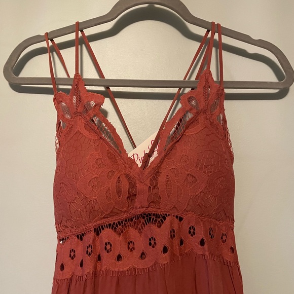 Pink Lily Such A Delight Lace Maxi Dress - Rose / Mauve - Picture 4 of 9